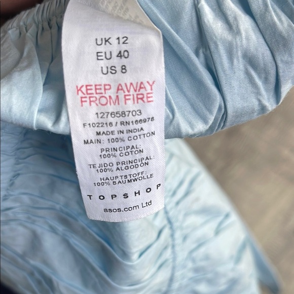 Topshop shirred poplin off the shoulder blouse - Picture 8 of 9